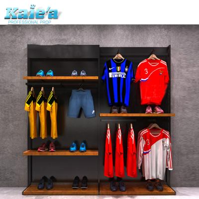 China fashion & good quality modern retail sports shop wall mounted design sport apparel display furniture for sale