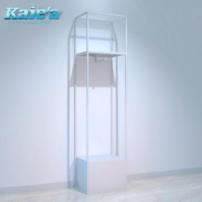 China Hot sale retail store interior design for clothes shop white metal clothes hanging rack KED-C0250 for sale