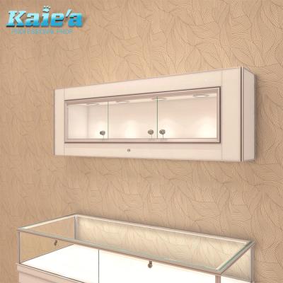 China Modern high quality jewelry store led wall glass showcase for retail store for sale