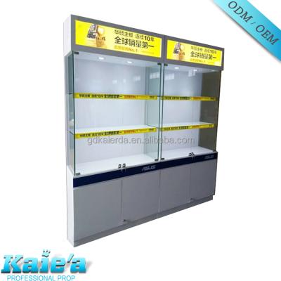 China fashion & modern glass display cabinets, mobile phone display cabinet for sale