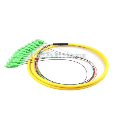 China Telecommunication & Networks Factory Supply FTTH Fiber Optic LZSH SC APC Ribbon 12 Core Fanout Pigtail for sale