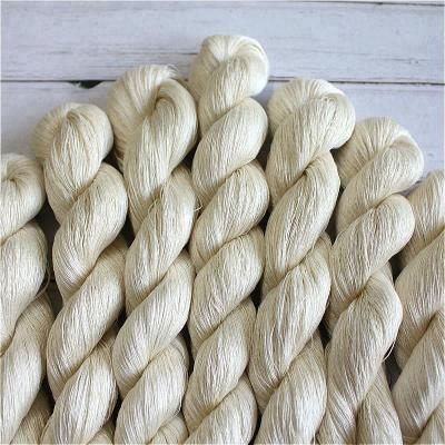 China Factory price 2/48Nm 100% viable pure mulberry China raw silk for weaving yarn natural spun silk cone dyed silk yarn for sale