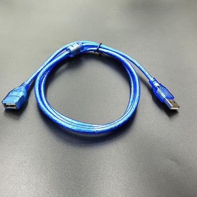 China YX3204 150cm Desktop Male to USB Female Extension Cable with Ring Magnetic Nickel Plated Metal Shielded Left High-speed Transmission for sale