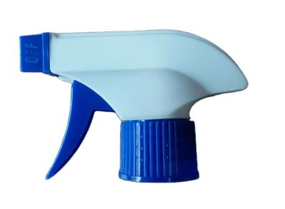 China Blue White Color Plastic Trigger Sprayer 28mm for Daily Cleaning Household Cleaning for sale