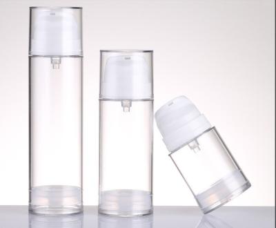 China Airless Travel Bottles Screw On Clear AS Airless Bottle 30ml 50ml for sale