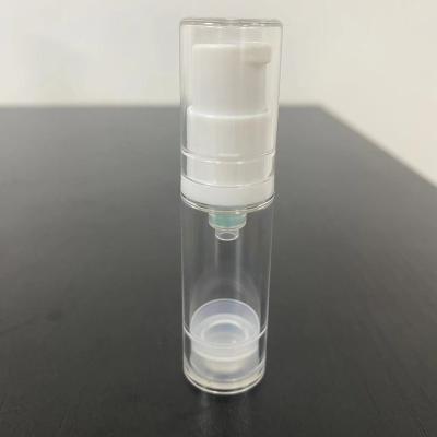 China 5ml Lotion Airless Pump Bottles Plastic Cosmetic Lotion Bottle AS material for sale