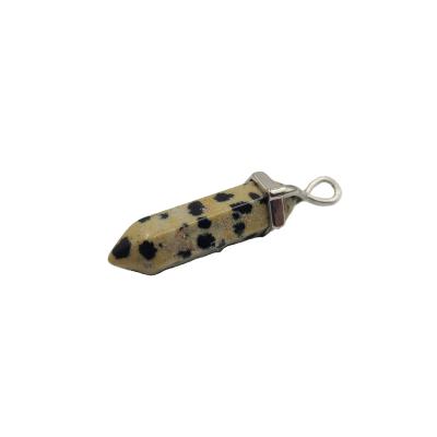 China Natural Europe Dalmatian Stone Gemstone Pendant Necklace Healing Gem Stones Women Girls Men Gifts for sale