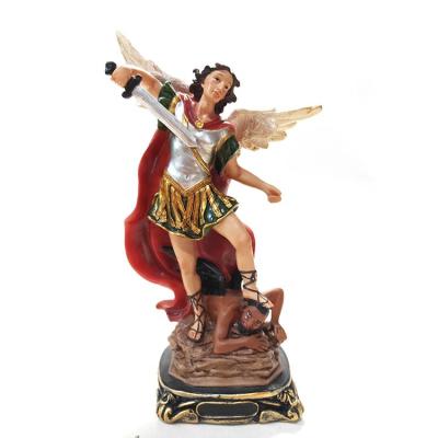 China Wholesale Europe Roman Archangel Defeating Satan Religious Figurine For Chapel Home Decoration for sale