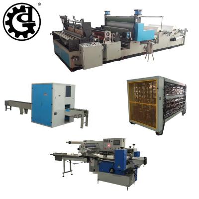 China Factory Accumulator Log Saw Cutter Toilet Paper Rewind Embossing Kitchen Towel Producing Machine for sale