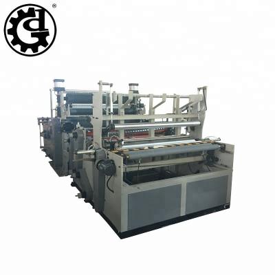 China Factory Automatic Glue Lamination Perforated Paper Kitchen Towel Roll Rewinding Machine Price Factory for sale