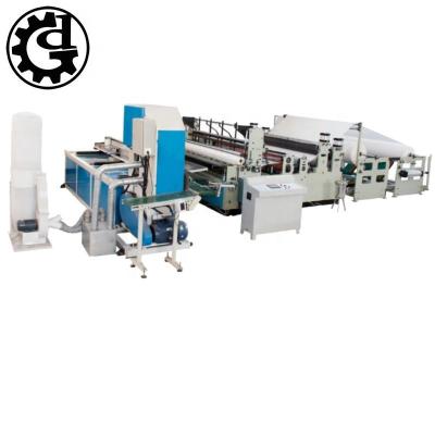 China Maxi Paper Industry Automatic Perforated Toilet Paper Rewind Roll Napkin Embossing Paper Machine for sale