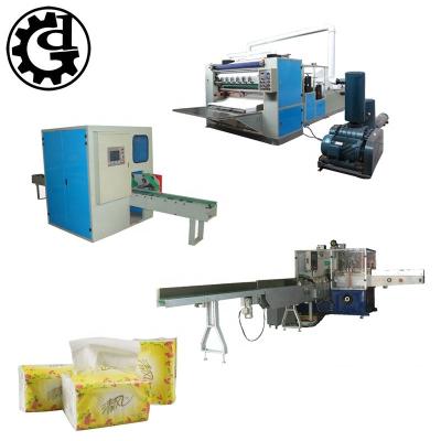 China Automatic Factory Package Equipment Embossing Facial Tissue Interfold Machine for sale