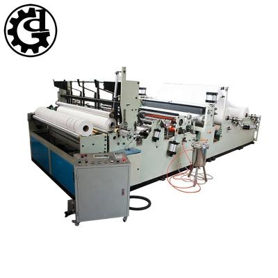 China Factory Automatic Rewinding Toilet Paper Embossing Slitting Small Reel Paper Products Machine for sale