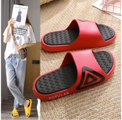 China Fashion Trend Size 36-45 Size 36-45 Black Yellow Red White Flat Indoor PVC Non-Slip Breathable PVC Slippers for Men and Women 588 for sale