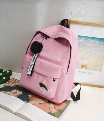 China 2021 Student Waterproof Bag Travel Backpack Large Capacity Canvas Bag Leaf Model Female for sale