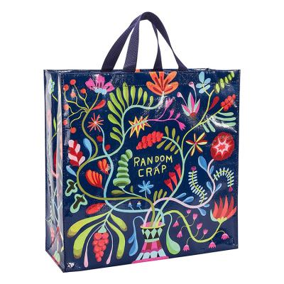 China Wholesale Promotion Eco-Friendly Recycled Custom Logo Printed Shopping Reusable Cloth Large Foldable PP Woven Tote Bag for sale