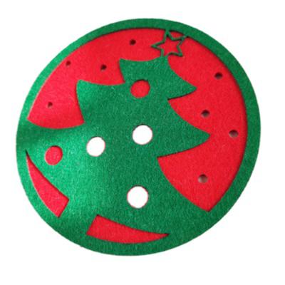 China Wholesale Felt Forest Christmas Felt Red Plaids Set Carpet Christmas Classic Table Mat for sale