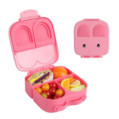 China Cute Freshness Keeping Vacuum Insulated Tiffin Eco Compartment Lunch Box PP Microwave Kids School Safe Leakproof Bento Box for sale