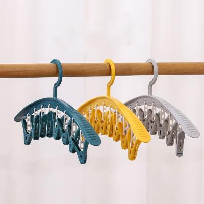 China Behind Doors/On Walls 8 Clips Adults Kids Hat Plastic Hat Support Hangers Dual Use Windproof Multifunctional Space Saving Dryer Rack Hanger 1B throat for sale