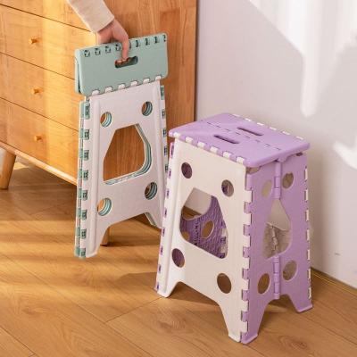 China Mini Camping Plastic Kids Portable Household Foldable Kitchen Outdoor Foot pp Folding Step Stool Chairs Plastic Folding Stool for sale