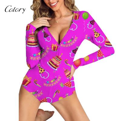 China New wholesale custom print QUICK DRY plus size jumpsuit women adult sexy one piece pajamas for women for sale