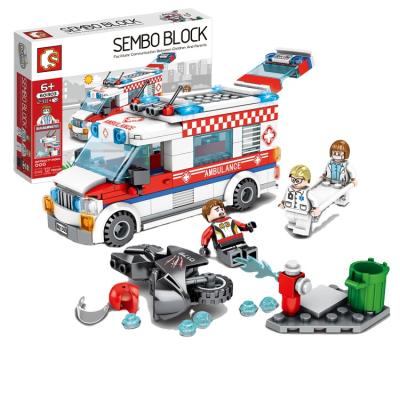 China Building toy sembo 601303 city view ambulance 238pcs building blocks bricks play set for kids Christmas gift for sale