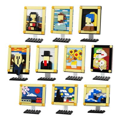 China Building Blocks Building MOC Toy Compatible with LegoING Mini World Famous Paintings Bricks for sale