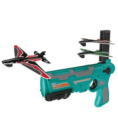 China HOT New Design Catapult Aircraft Gun Outdoor Toy Gun Kid Plastic Of TOYS Boy With Foam Flat Shooting DM006 for sale