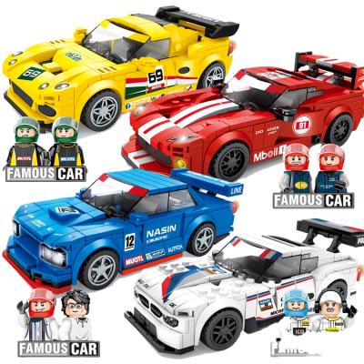 China Model Mini Fingures Bricks Building Blocks Toy Famous World Car Racing Car Construction Compatible With Legoing Technic Toys for sale