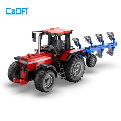 China Technic Toy Cada RC Town Farm 1675pcs Remote Control Building Tractor Building Block City Truck Gift Kids Toys for sale