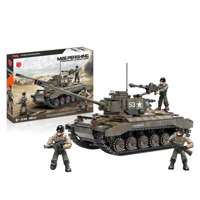 China Toy Tank M26 Pershing Amerikianischer SchwererWorld War2 US military intelligence toy building set for boy building block for sale