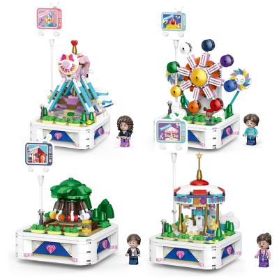 China Building Toy Decool City Street View Amusement Park Puzzle Educational Building Blocks For Kids Gift Block for sale