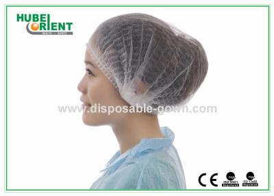 Chine OEM à usage unique doux non-tissé bonnet mob style bonnet à tête avec double caoutchouc élastique à vendre