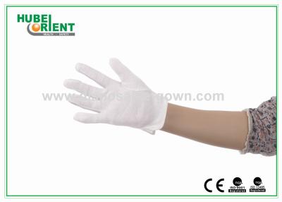 Cina Guanti elettrostatici in nylon a scarico di colore bianco con punti in PVC in vendita