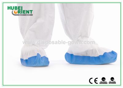 Cina Copertina di scarpe monouso blu resistente agli scivoli Copertine di scarpe di plastica per prevenire la polvere in vendita