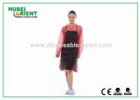 China Thin Neck Tie 40gsm Nonwoven Disposable Aprons for sale