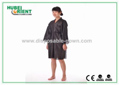 China Traje disponible respirable negro del kimono para el centro/la sauna del balneario en venta