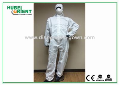 Chine Type 5/6 Vêtements jetables avec capot anti-éclaboussures SMS Vêtements chimiques à vendre