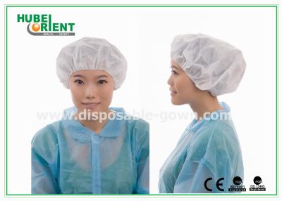 China Capuchones desechables de polipropileno, redes blancas para el cabello. en venta