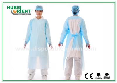 Chine Vêtement de protection jetable en plastique standard CE/Vêtement de chirurgie CPE bleu pour l'hôpital/usine à vendre