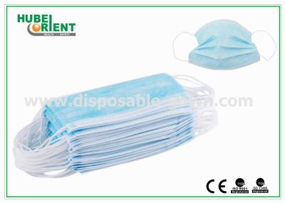 Cina Blu Medical 3 Ply Facial Mask / Maschera facciale a cerchi d'orecchio usa e getta per applicazioni igieniche in vendita