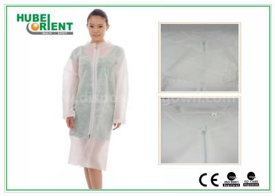 China Unisex MP / SMS / PP / Tyvek eenmalig labjas met rits slot Te koop