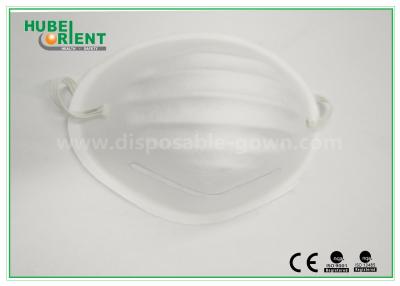 China White color PP Dust Mask / hospitals tie on face mask with Single Headband for sale