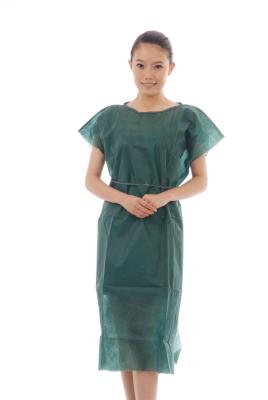 China Breathable No Sleeve Disposable Nonwoven Patient Gown For Medical Use for sale