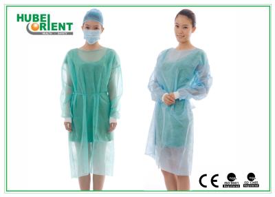 China Vestido cirúrgico descartável de proteção esterilizado / Vestido de isolamento descartável com pulso tricô à venda