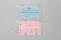 China 14.5x9.5cm Disposable Kid Face Mask Nonwoven Cute Cartoon for sale
