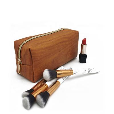 China Portable Men's Travel Toiletry Bag PU Cork Wooden Waterproof Makeup Cosmetic Bag Waterproof Custom Cosmetic Bag for sale