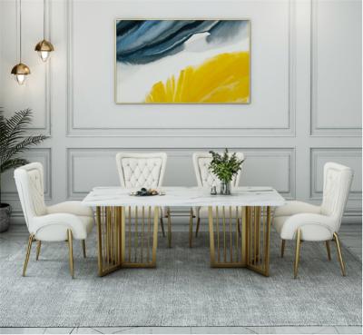 China / Manufacturer Customized 2020 New Household Marble Dining Table Large Dining Table Set for sale