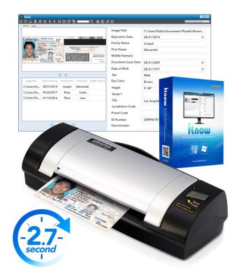 China Plustek High Speed ​​Duplex ID Card Scanner with Built-in Software Automatically Extracts ID and People in A6 Information Areas for sale