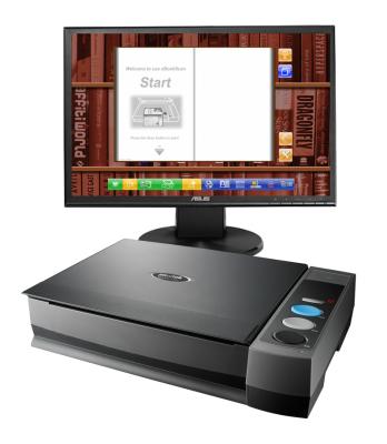 China Plustek OpticBook 3800L eBookScan - CCD Sensor Book Scanner Package Intuitive Software, 6mm Book Edge Design, for Windows 7/8/10 216 x 297 mm for sale